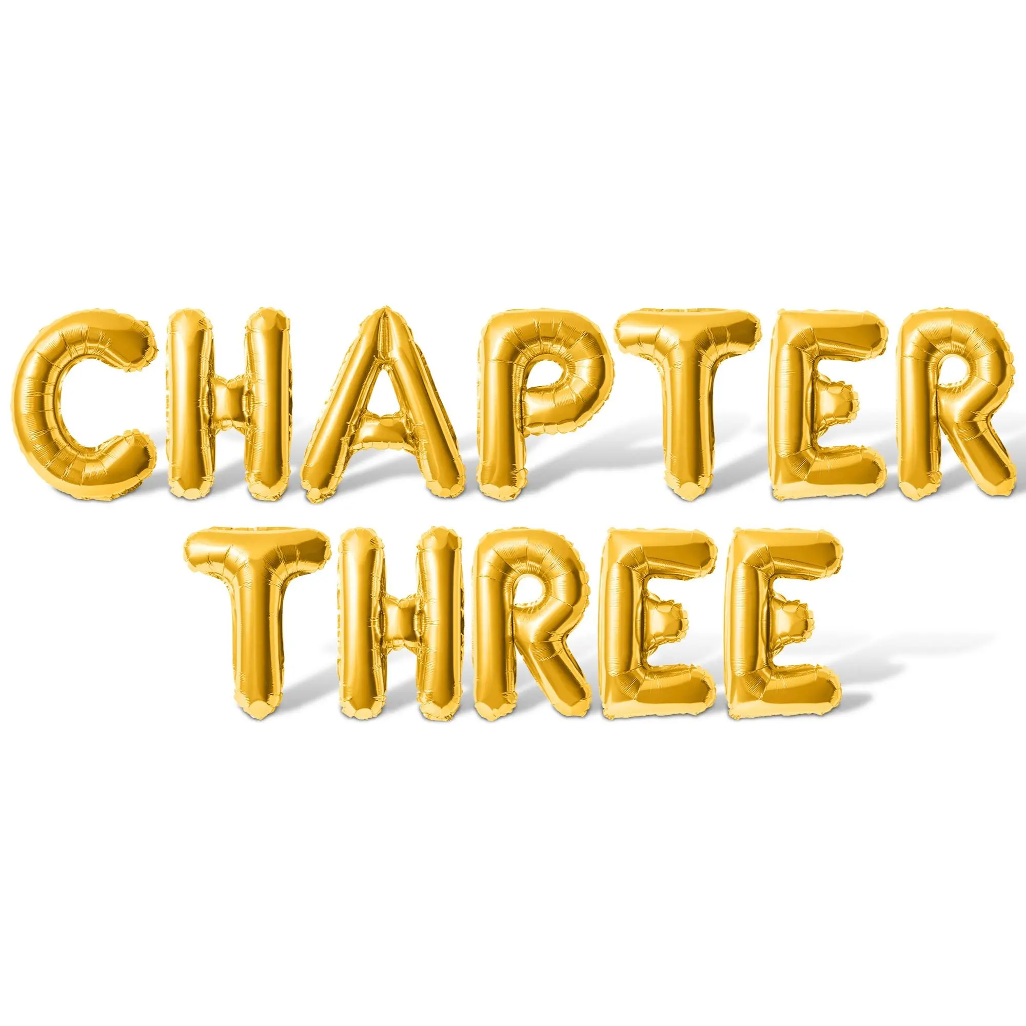 Letter Balloons - CHAPTER THREE 16" Inch Alphabet Letters Foil Mylar Balloon 3rd Birthday Party Banner