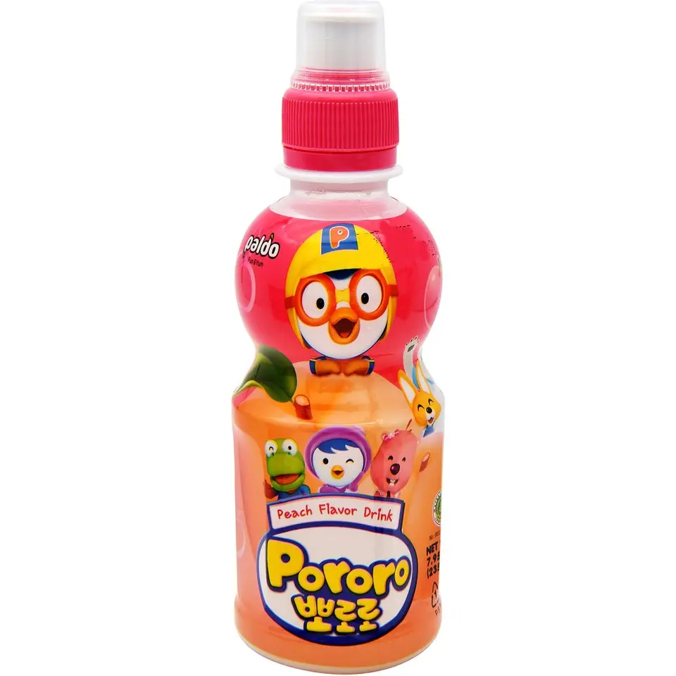 Paldo Pororo Drinks 7.95 FOZ EA – Assorted Flavors (Peach / Mango / Green / Grape / Blueberry / Milk / Apple / Strawberry / Tropical Fruit )