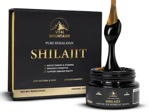 Pure 100% Himalayan Shilajit, 85+Minerals, Soft Resin, Organic, Extremely Potent, Fulvic Acid, Organic Supplement