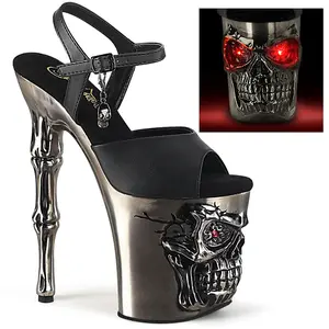 Women's Rapture-809-LT Skull High Heel Sandals, Stylish Shoe, Comfortable Footwear