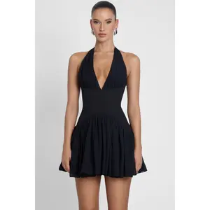 Harper Corset Mini Dress - Black