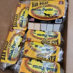 Amish Farm Bar Soap Bulk Lot 17 Packs 85 Huge Bars 5oz Each Made In USA In Hand Soap Color May Vary