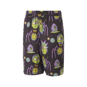 PUMA Mens X Rick And Morty Graphic Athletic Shorts Basketball Casual Bottoms Casual - Black