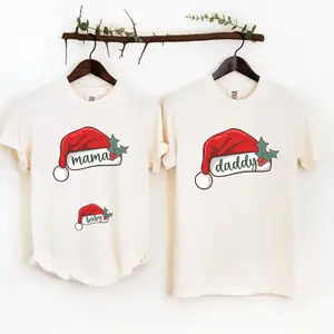Matching Christmas Pregnancy Announcement Shirts, Santa Hat Shirt Christmas Maternity Matching Couple Shirt, Holiday Baby Reveal Outfit, Future Mom and Dad Gift
