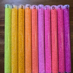 ONE 30Gm Tube 11/0 Frosted Neon Beads
