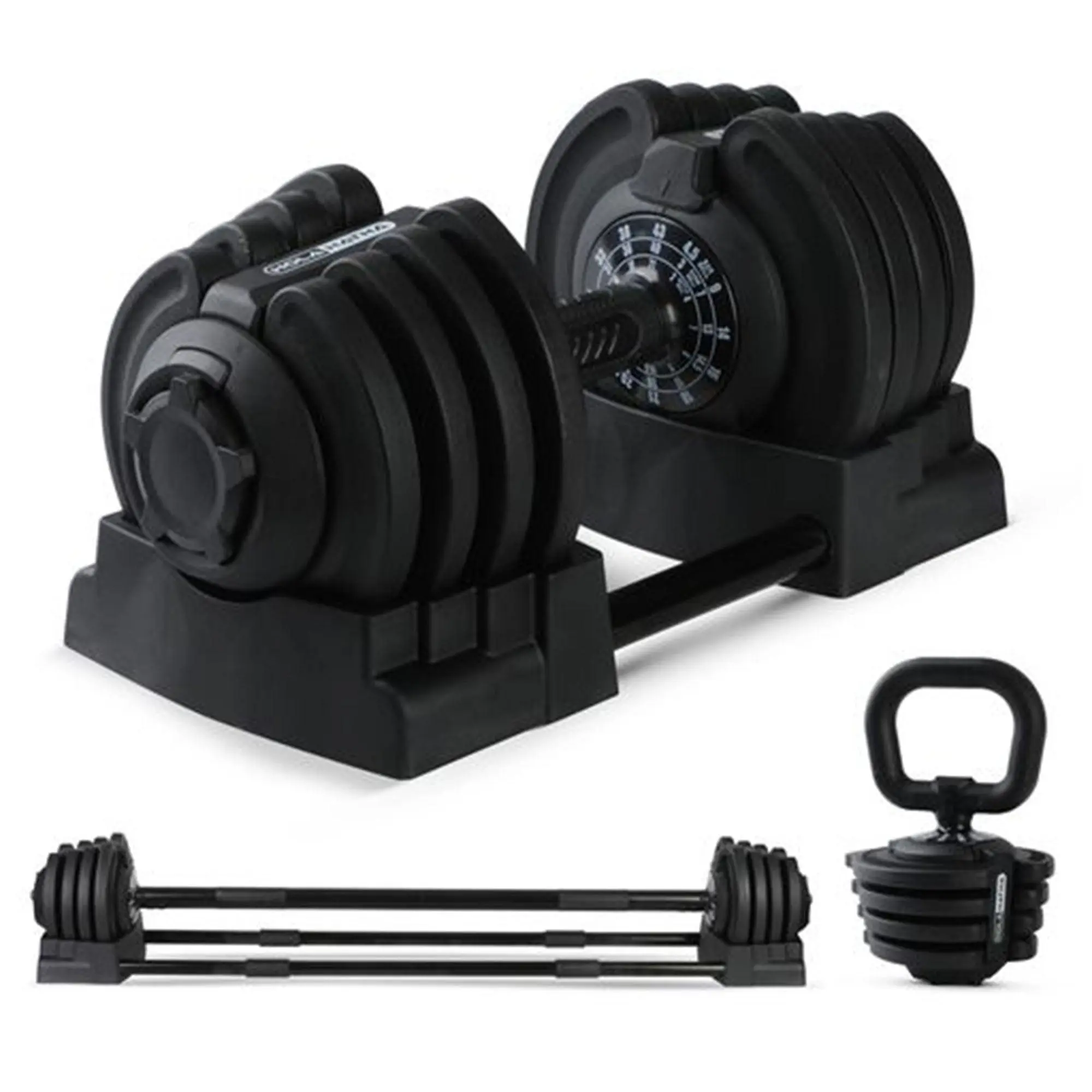 HolaHatha 3-in-1 Multifunctional Home Gym Workout Dumbbell Set Equipment, Black strength training HolaHatha 3-in-1 Multifunctional Home Gym Workout Dumbbell Set Equipment, Black strength training