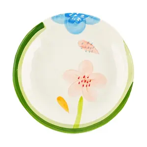 Golden Lion Monet Garden 8-Inch Dinner Plate | 20cm Ceramic Salad Plate for Kitchen & Dining