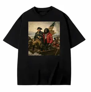 Chief K x Washington Shirt, Crossing The Delaware Meme Shirt, Viral Historical Parody Graphic Tee, American History Inspired Meme T- Shirt, Funny Internet Culture Tee, Vintage Humor Gift For Men Women