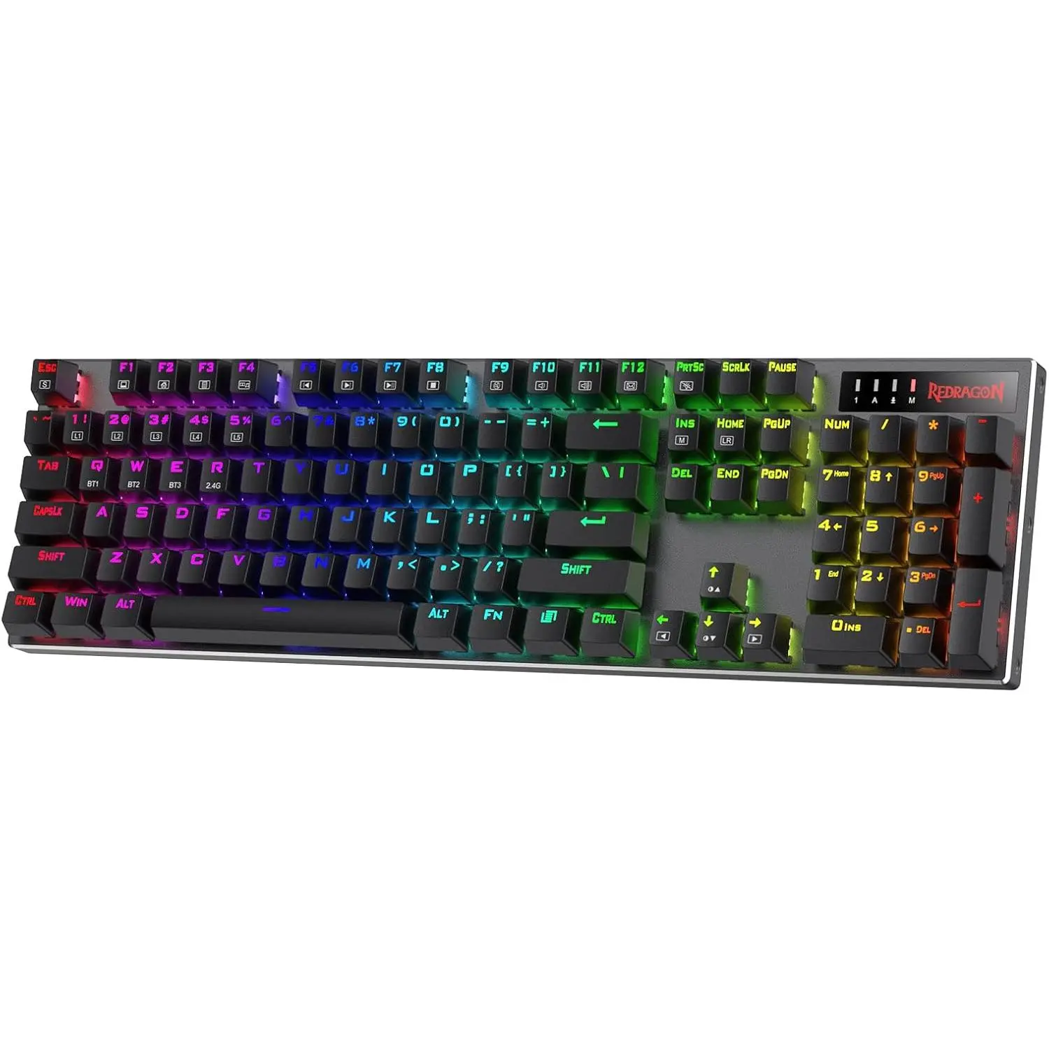 Redragon K556 PRO Upgraded Wireless RGB Gaming Keyboard, BT/2.4Ghz Tri-Mode Aluminum Mechanical Keyboard w/No-Lag Connection, Hot-Swap Linear Quiet Red Switch,back to school,back to school haul