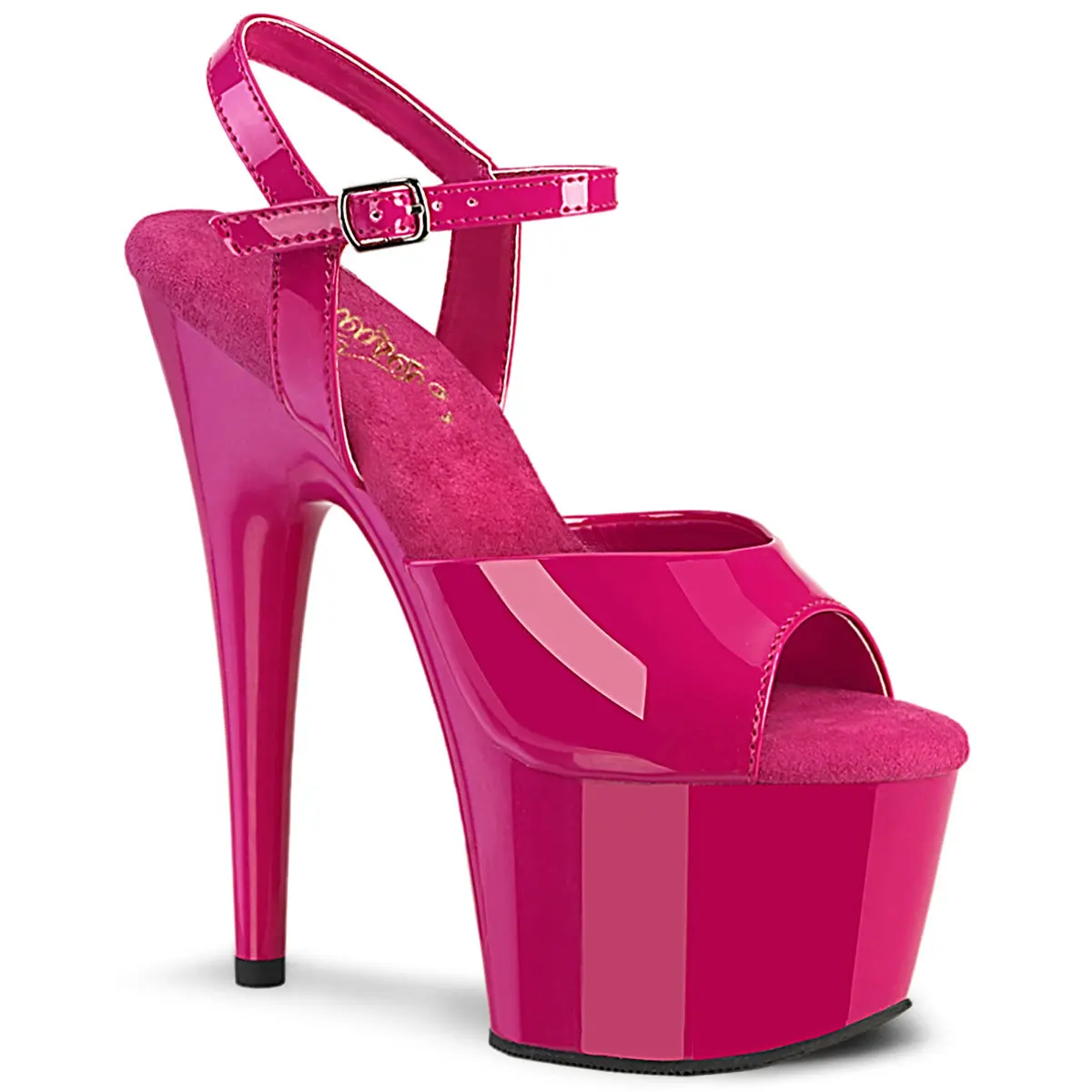 Pleaser Adore-709 Women's 7-Inch Stiletto Platform Sandals, Statement Shoes with an Adjustable Ankle Strap, High Heel, Elegant, Pleaser Heels, 7-Inch Stiletto Heel