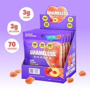 OMG Sour Peach Gummies Candy Snacks Sweet