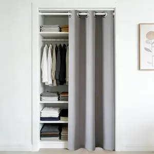 Door Curtain for Doorway Privacy 78 Inches Long, Grommet Closet Curtain for Open Closet, Room Divider for Bedroom Living Room