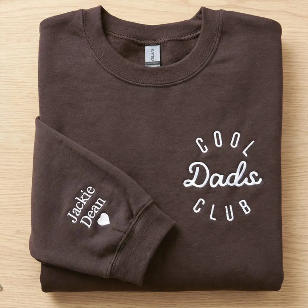 Personalized Cool Dads Club Embroidered Sweatshirt with Kids Names, Custom Dad Gift, Best Dad Ever Crewneck