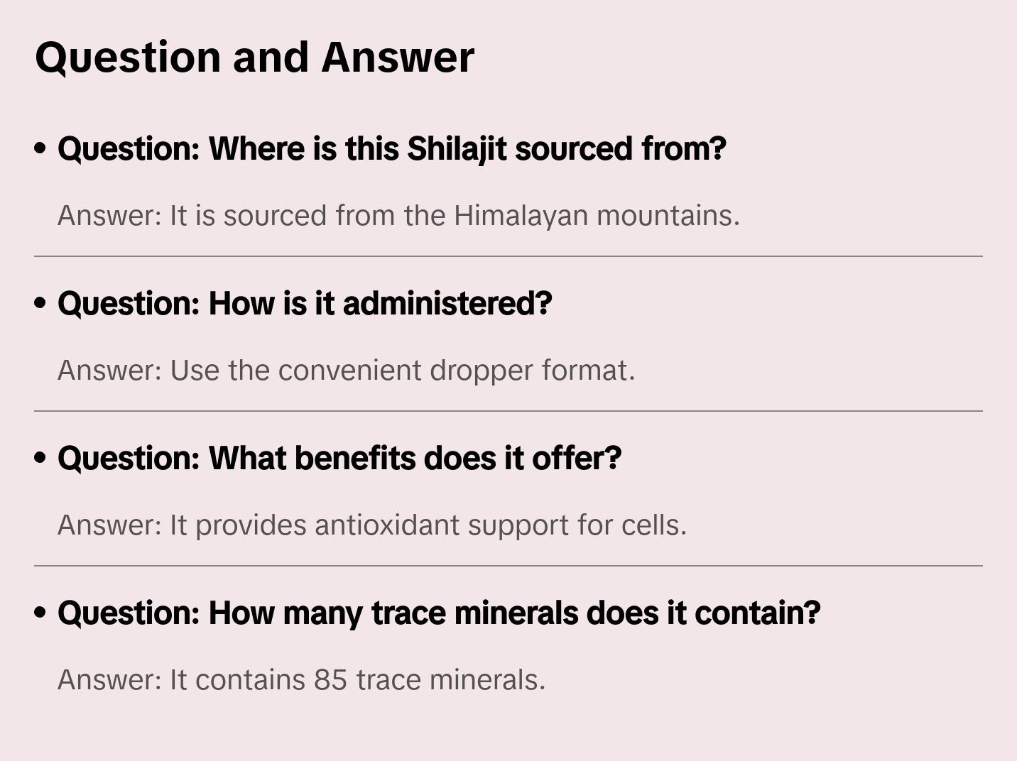 Shilajit Resin Organic Liquid
