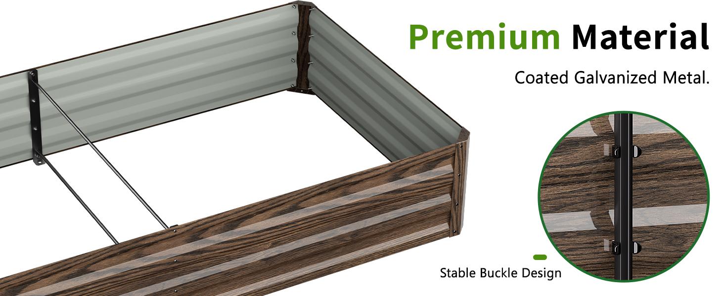 Lilypelle 3 in 1 Raised Garden Bed with Tall Arch Trellis for Climbing Plants, Galvanized Planter Box Outdoor for Gardening, Vegetables, Flower