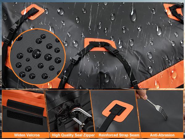 Car Rooftop Cargo Carrier 15 Cubic Feet, Car Roof Waterproof PVC Bag, with Anti-Slip Mat,Combination Luggage Lock, Reinforced Straps & Door Hooks,Fit Vehicles with/Without Roof Racks,Black