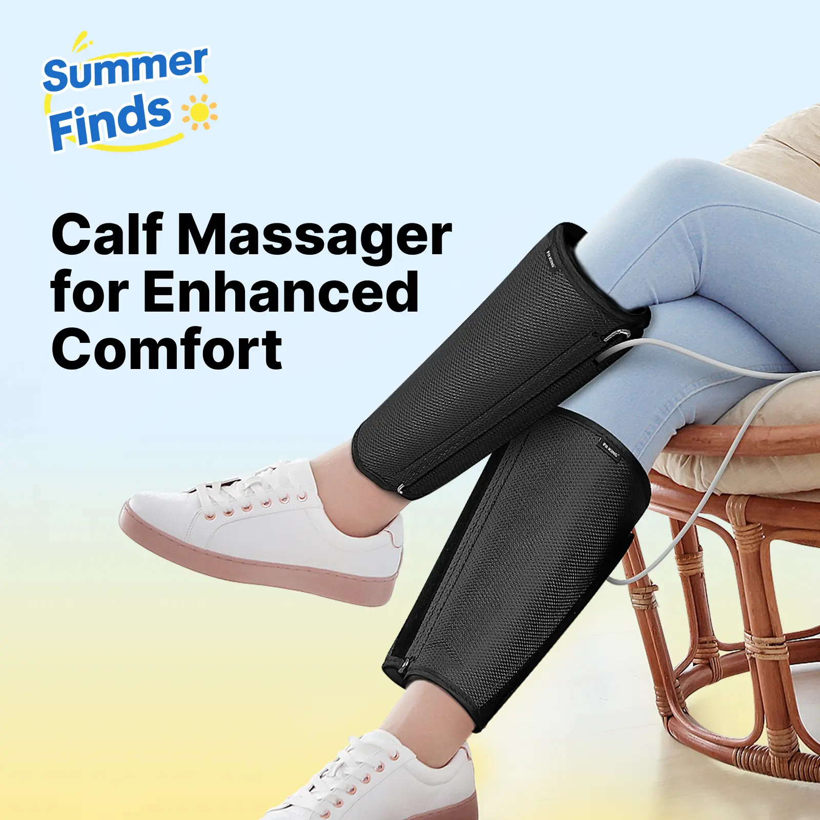 【FIT KING】 Calf Massager for Improved Circulation and Muscle Relaxation, Massage Device for Calves, Eases Muscle Fatigue and Discomfort fathersday gift,back to school,back to school haul