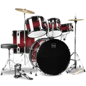 Best Choice Products 5-Piece Beginner Drum Set w/ Snare, Bass, Toms, Cymbal, Hi-Hat, Sticks, Drum Pedal