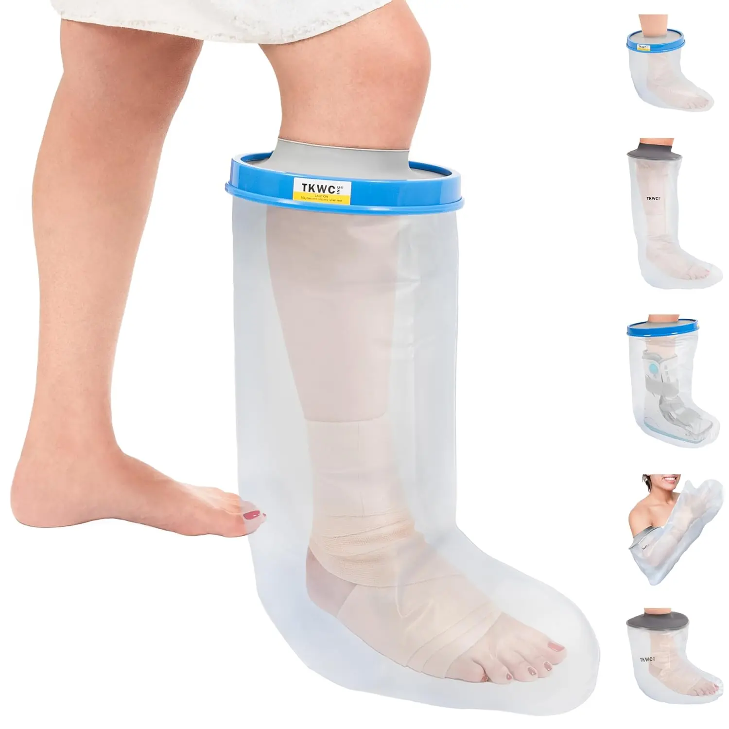 100% Waterproof Leg Cast Cover for Shower – Reusable Watertight Foot Protector with Anti-Slip Bottom – Comfortable, Easy to Use