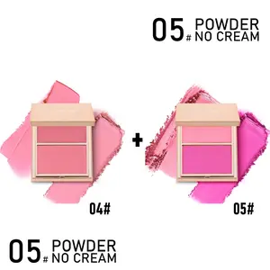 PHOFAY Double - Take Cream & Powder Blush Duo - Buildable Blendable Formula for Flawless Radiant Glow Compact Makeup Everyday Use, Christmas gift sets