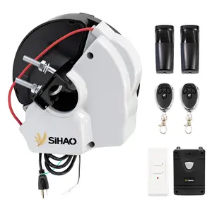 Automatic Roll Up Door Opener, 24V DC 350N/77LBS Powerful Motor, Garage Roller Door Opener with Infrared Safety Sensor, Auto Reverse, Soft Start & Stop
