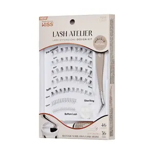 KISS Lash Atelier Individual Lash Extensions Design Kit - Natural False Eyelashes Kit for Beauty & Personal Care Makeup Application