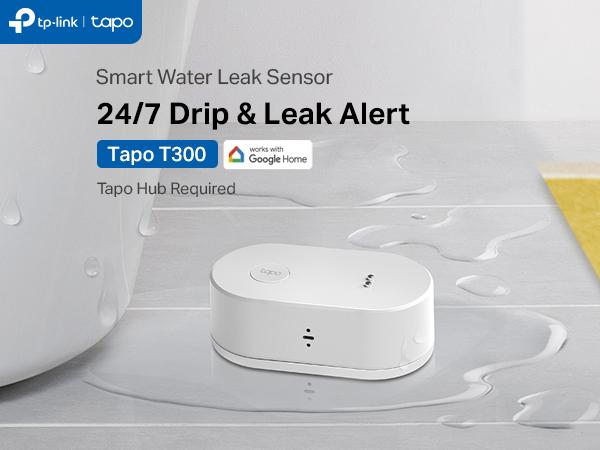 TP-Link& Tapo T300 Smart Water Leak Sensor – 6-Probe Instant Detection, 90 dB Siren, IP67 Waterproof, App & Alexa Alerts, 3-Year Battery, Requires Tapo Hub