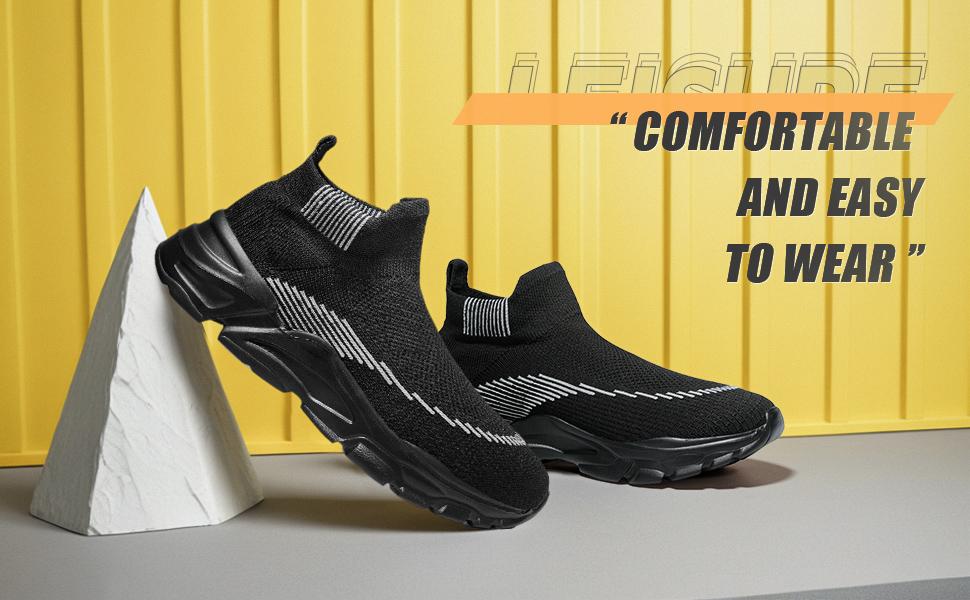 New Men's Lightweight Socks Breathable Comfortable Sports Leisure Shoes in Blue Knit Design Closed Trainer Sneaker Runner Training Running Athletic Boy Footwear Casual