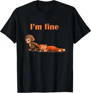 Punch The Monkey Cuddling Stuffed Animal Meme Viral Internet T-Shirt