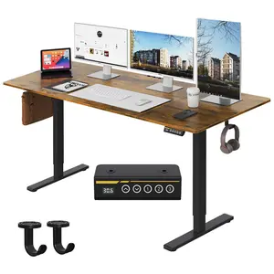 Gamork Electric Standing Desk  Depth 27.6" , Three memory heights, easy to operate, Spacious work surface for Home or Office,  Work Computer Desk Workstation ,Gaming desks,Electronic game table