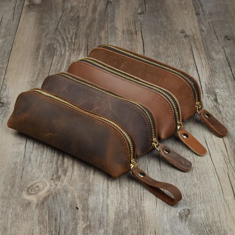 Handmade Genuine Leather Pencil Case