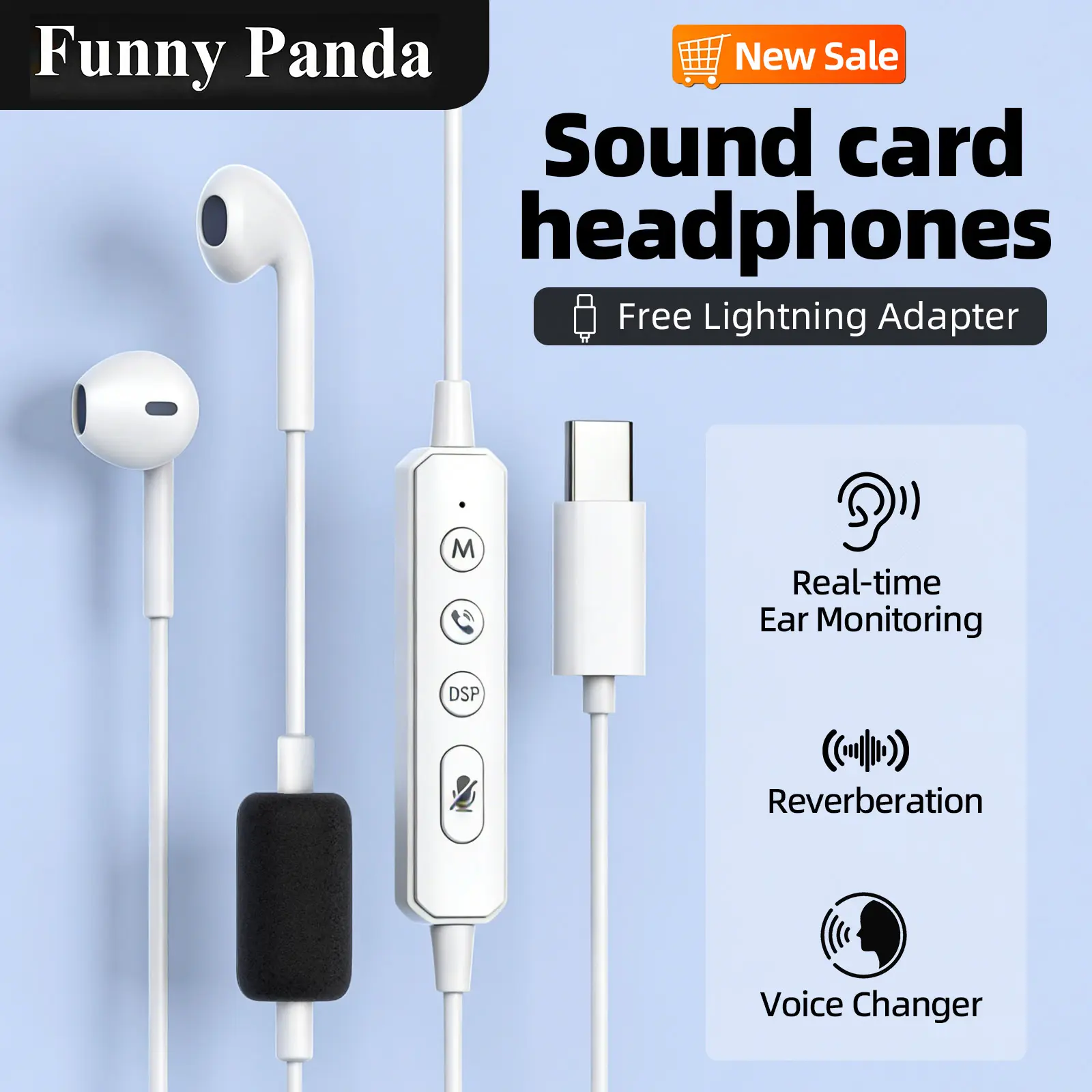 Sound Card Karaoke Headset with In-ear Monitoring | Voice Changer | Reverberation | Built-in Sound Card | Top Sound Quality | Karaoke Microphone | YourPortable Karaoke Headphones