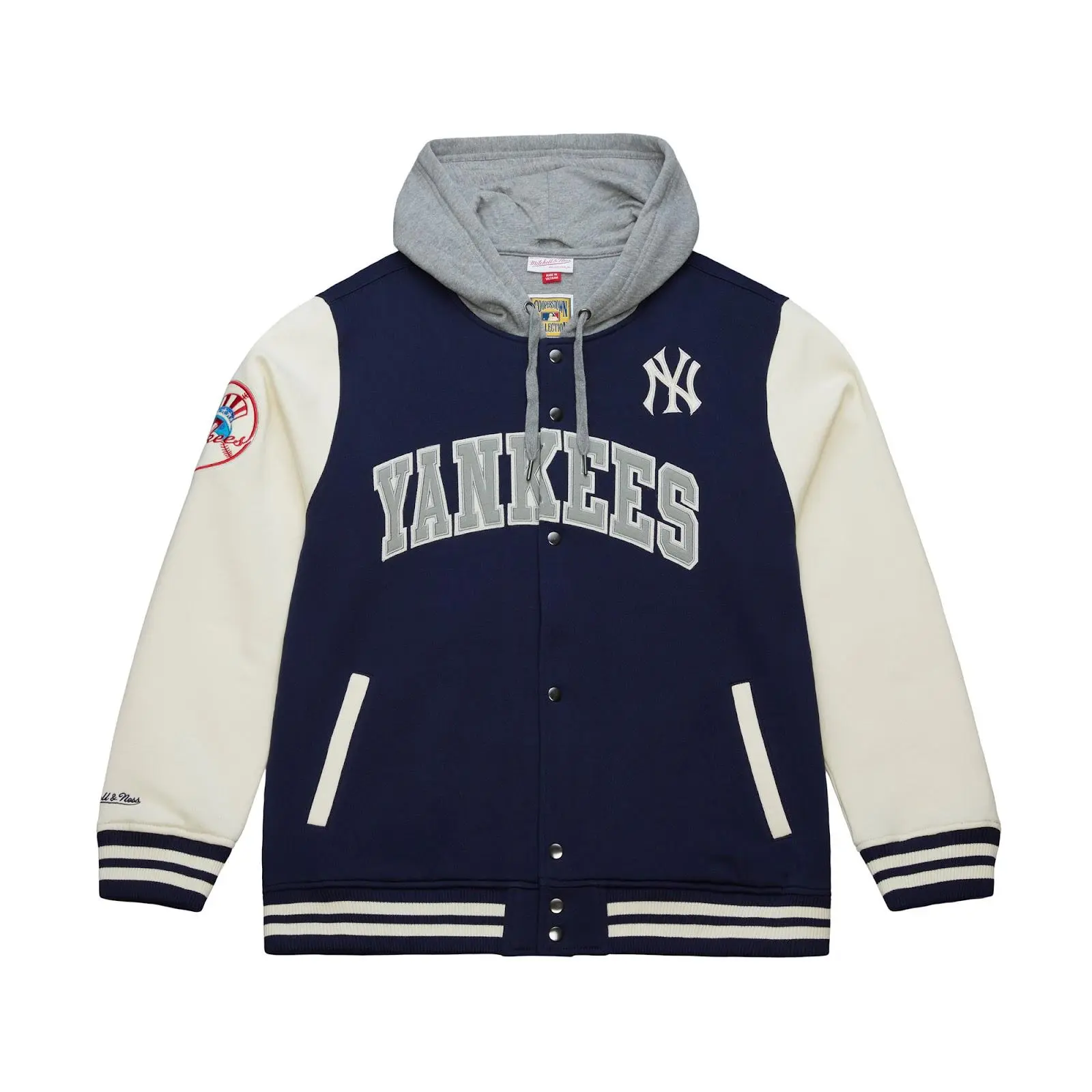 New York Yankees Navy Sideline Fleece Full-Snap Jacket