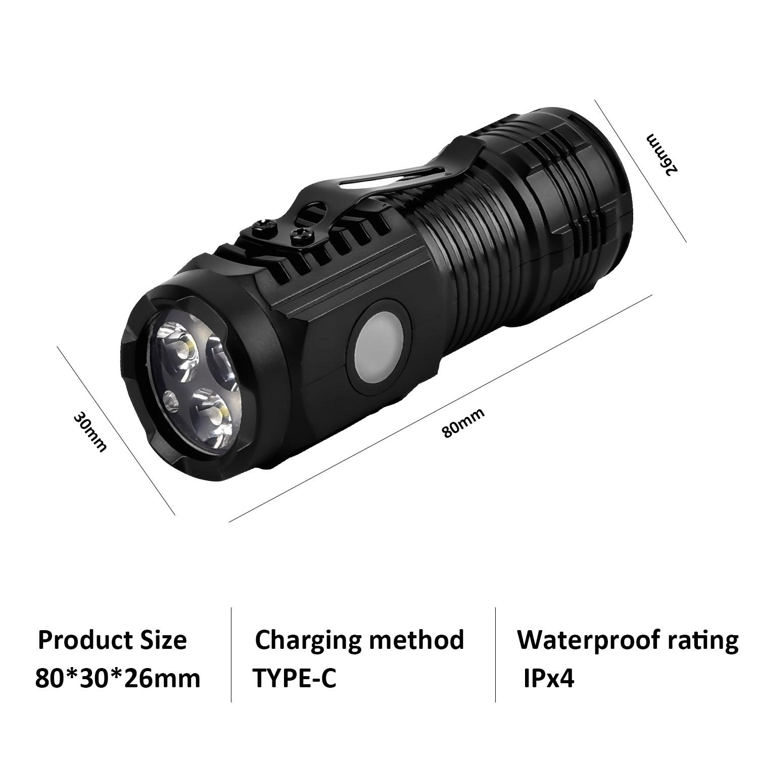 2-Pack Small Cannon Flashlights: Mini Camping Lights with High Lumens, 3 Modes & Zoomable Beam! Usb Rechargeable Headlamp