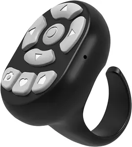 Bluetooth Remote Scrolling Ring for iPhone Hands-Free Liking Page Turn Volume Adjust Take Photos Without Touching Phone Screen Wireless Auto Clicker