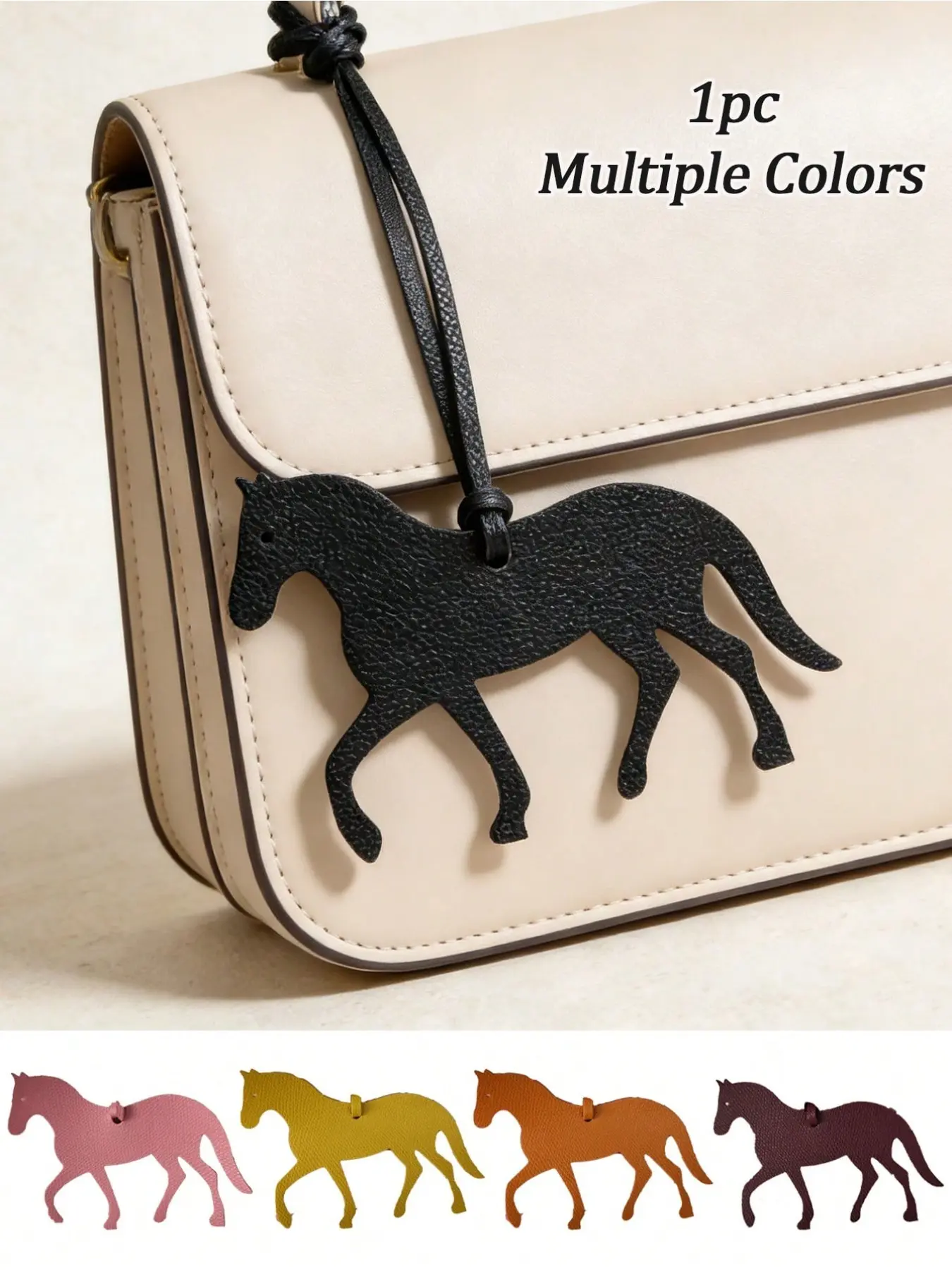 Horse Racing Shaped PU Leather Pendant, suitable for handbags, etc., Middle Eastern Desert Decorative Pendant, Car Keychain, Purse Charms, Jewelry Accessory for Bag Decoration, Birthday Decoration, suitable for daily wear or gifting