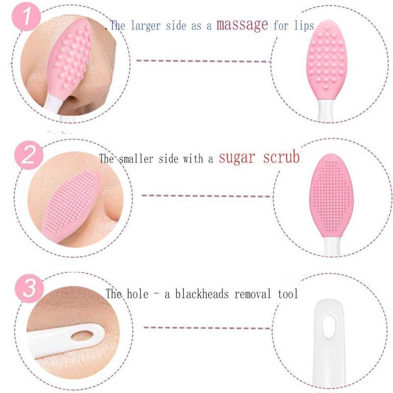 [Howusn] Double-sided Facial Scrubber, 4 Counts Silicone Face Scrubber, Facial Skin Cleaning Brush, Facial Skin Massage Brush, Skincare Tools for DailyUse, Skincare Tools, Pore Removal, GentleCleansing