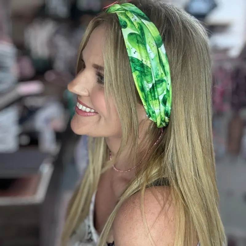 Buttery Soft Pickle Front Knot Headband | Stretchy Legging Material Hair Band