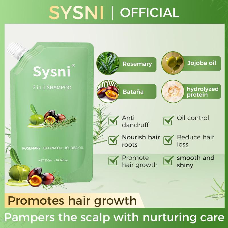 【Buy one get one free 】SYSNI 3-in-1 Shampoo for Hair Growth & Thickening infused with Batana Oil, Rosemary & Jojoba OilNourishes Scalp, Reduces Thinning, Promotes Fuller Hair 【Buy one get one free 】SYSNI 3-in-1 Shampoo for Hair Growth & Thickening infused with Batana Oil, Rosemary & Jojoba OilNourishes Scalp, Reduces Thinning, Promotes Fuller Hair