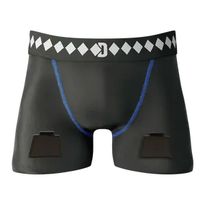 Hockey Jock Short - Ultimate Groin Protection Shorts For High Impact Sport Athletes - Military-Grade Elastics & 4-Strap Design For Snugly Fit - Menswear