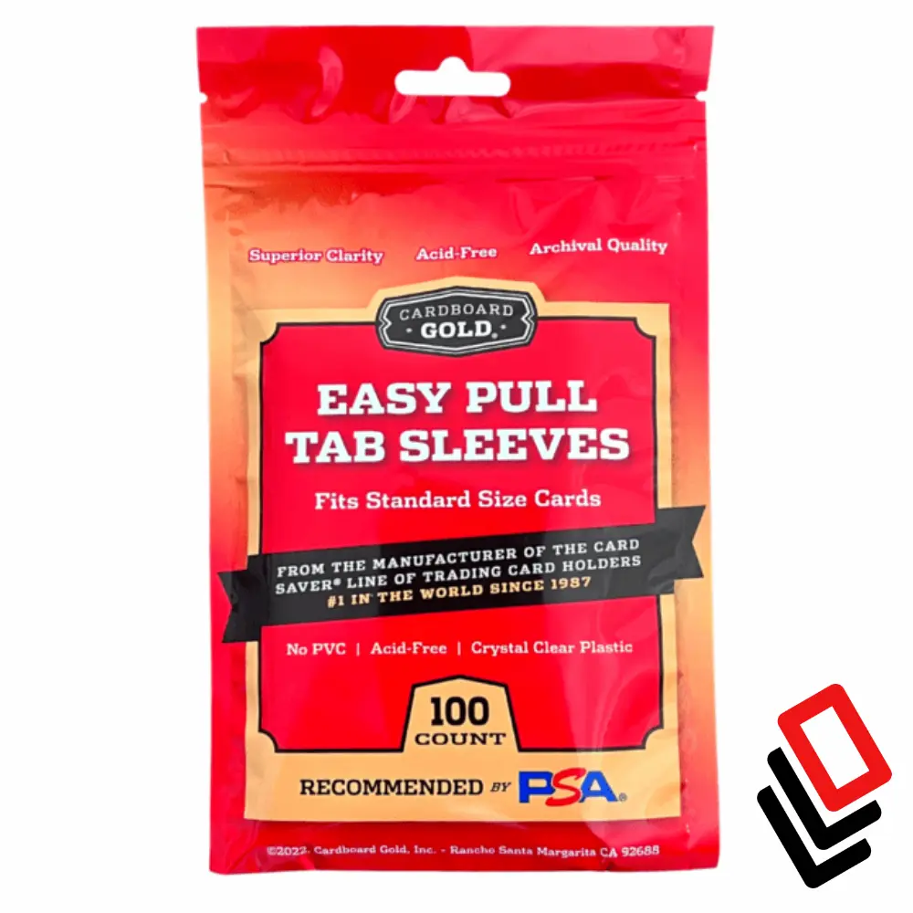Cardboard Gold Easy Pull Tabbed Card Sleeves