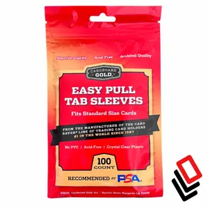 Cardboard Gold Easy Pull Tabbed Card Sleeves