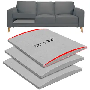 22" x 22" Couch Cushion Support for Sagging Seat, 3 PCS Large Size Insert Sofa Cushion Support Board for Better Lift, 45D High-Density Foam Couch Replacement for Furniture Seat Sagging Repair, Grey Dark Gray-3pcs 22x22x2.4inches
