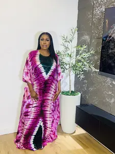 Zuri African bubu dress| Silk Kaftan| Tie Dye Kaftan| Tie Dye Boubou| bubu dress| Silk Adire bubu Dress| Casual Wear | Summer Batwing Womenswear Chic