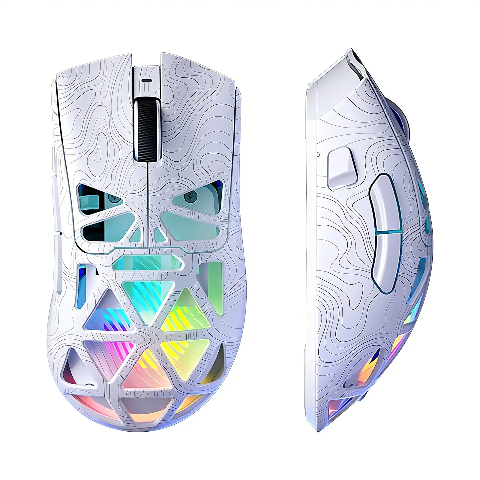 [New]AULA SC620 Lightweight Tri-Mode Gaming Mouse, PAW3311 Optical Sensor, Adjustable DPI 800–12000, Hollow RGB Rechargeable Mouse for Gaming & Office Macros Programmable, Wireless Mouse,back to school,back to school haul