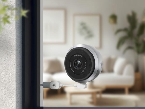 Girafit 5MP 3K Window Camera,2.4GHz & 5GHz Wi-Fi Indoor Security Camera with Thermometer and Hygrometer ChroMax Al Color Night Vision,Person & Motion Detection,24/7 Record