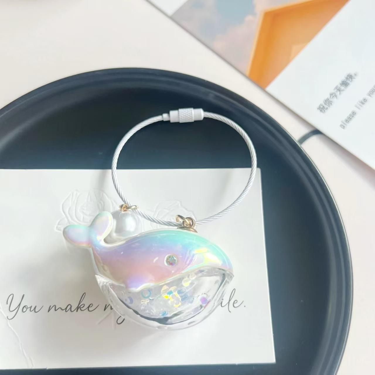 When I Run Towards You Su Zaizai Same Style Whale Pendant Keychain Schoolbag Pendant Aquarium Couple Souvenir