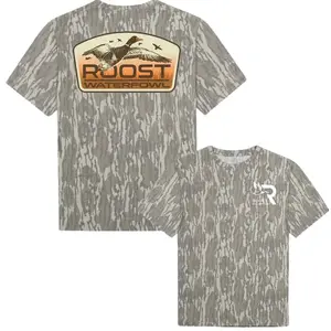 Roost Mallard Shield Tee For Men - Mossy Oak Washed Bottomland Mallard Tee, Hunting Shirt, Gift for Dad, Gift For him, Hunting Season Shirt