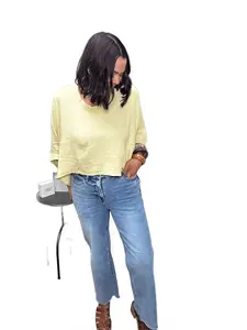 PLUS/REG In A Moment Super High Rise Cropped Jeans - Wide Moon