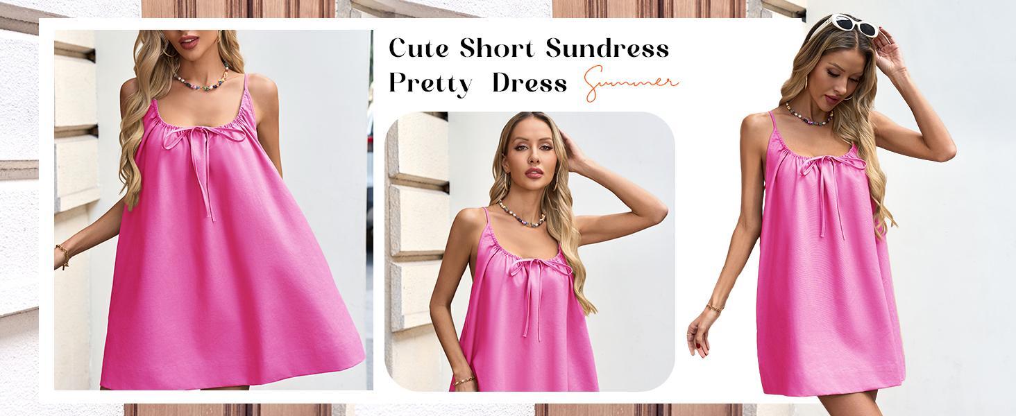 Fisoew Women Summer Sleeveless Mini Dress Tie Back Casual Loose Sexy Trendy Swimsuit Coverup #Springtok Fisoew Women Summer Sleeveless Mini Dress Tie Back Casual Loose Sexy Trendy Swimsuit Coverup #Springtok